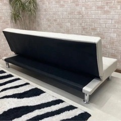 【ソファベッド】ファブリック　リクライニング機能付きの画像