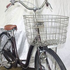「中古」26インチ/ファミリーサイクル/オートライト/ブラウンの画像