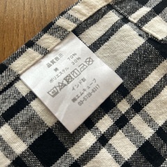 チェックエプロンの画像