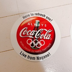 コカコーラ限定デザインステッカー　長野オリンピックの画像