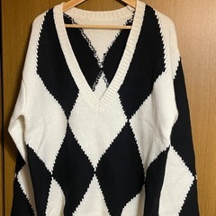 スピック&スパン　ダイヤ柄ニット
の画像
