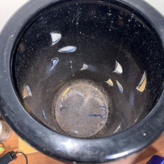 GYP1110 信楽焼 青天目唐草傘立て　陶器製　昭和レトロ の画像