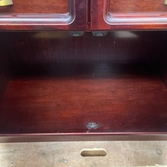 ☆ドリーム荒牧店☆ジモティー割引有☆【クリーニング済み】オールドカリモク 食器棚　現状販売の画像