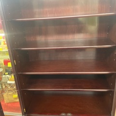 ☆ドリーム荒牧店☆ジモティー割引有☆【クリーニング済み】オールドカリモク 食器棚　現状販売の画像