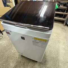 SHARP 洗濯乾燥機 10kg ES-PU10C-T（2019年製）動作良好／大容量／引き取り限定の画像