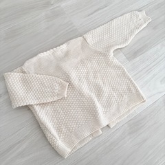 【新品未使用】オーガニックコットン ベビーニットカーディガン 綿100%の画像
