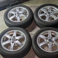 冬タイヤ交換無料　バリ溝２０２４年ヨコハマ夏タイヤホイルセット１５５／６５Ｒ１４の画像