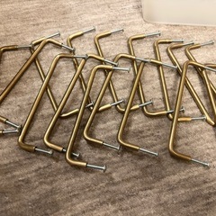 真鍮の取手とツマミのセット（ハンドル、取っ手、摘み、つまみ、DIY、家具制作）の画像