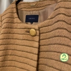 シップス　SHIPS コート　キャメル　アンゴラ　ノーカラーの画像