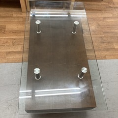 S759 ⭐ NITORI ニトリ ガラスセンターテーブル 幅120cm USED 定価：39,990円 の画像