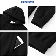 パーカー メンズ 長袖 秋冬服 ジップ トレーナー ゆったり 大きいサイズ カジュアル 無地 フード付き スウェット フード付き の画像