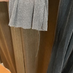 グレー フルレングスドレス ハイネック フレアスリーブの画像