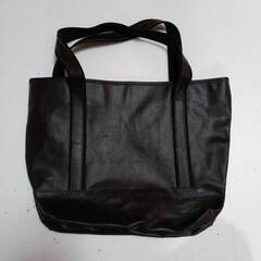 【BEAMS GOLF】レザートートバッグ ブラック 使用感ありの画像