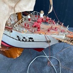 木製帆船模型 全長110cm 高さ100cm 海王丸　大型　帆船　模型　ジャンクの画像