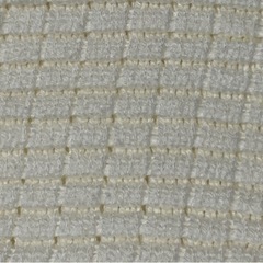 AZULリブ編みデザインのホワイトクルーネックセーターの画像