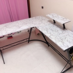 L字デスク　ゲーミングデスクの画像