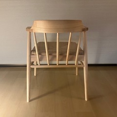 無垢材のペーパーコードチェアの画像