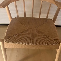 無垢材のペーパーコードチェアの画像