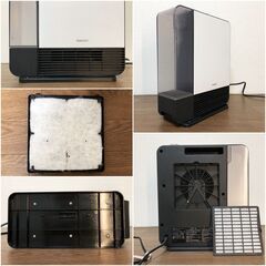 YAMAZEN セラミックヒーター DKF-M121-W 加湿機能搭載 タンク容量2.2L 暖房出力2段階切替 山善ハイブリット暖房器具 清掃/動作確認済みの画像