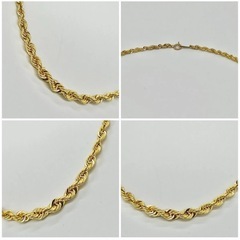 K18イエローゴールド特製ロープチェーンネックレス、6.05グラムの画像