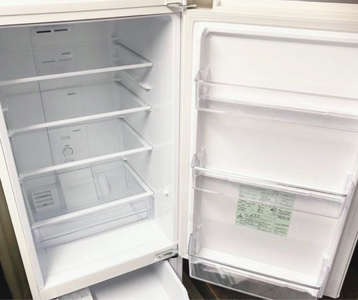 (送料無料) 2022年購入 極美品 201L 冷蔵庫 ゆったり大容量 全段強化処理ガラス棚 低温フリーケース ⑤