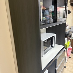 夜限定！！お値下げ！！10000円→9000円！！食器棚／黒色（11/18以降引き取りできる方）の画像