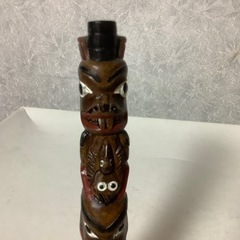 カナダ　トーテム・ ポール　彫刻　置物　飾り　オブジェ　魔除け　木製　ミニチュアの画像