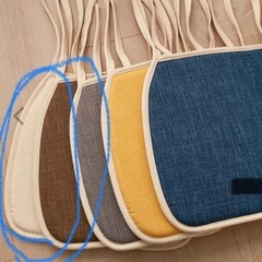 チェアパッド　未使用品　ベージュ　43×40の画像