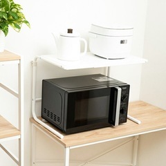 【高さ、幅伸縮式レンジラック】【キッチン収納】クリーニング済み【管理番号11011】町の画像