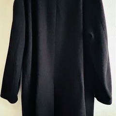 ジーユー GU ニットメルトンチェスターコート メンズ XLサイズ　ブラックの画像