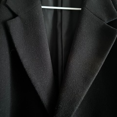 ジーユー GU ニットメルトンチェスターコート メンズ XLサイズ　ブラックの画像