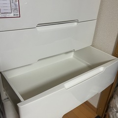 【美品】アイリスオーヤマ　ウッドトップチェスト5段 HG-805 ホワイトの画像