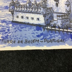 タイル　壁飾り　ベレンの塔　リスボン　ブルー　小さい　可愛いの画像