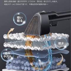 100℃蒸気噴射×18000Pa吸引力R6 Steam カーペットクリーナーの画像