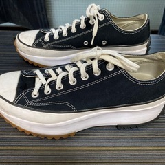 CONVERSE ブラック 厚底スニーカー
の画像