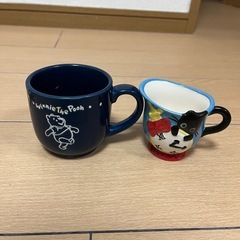 ディズニーマグカップとミルク入れ6個セットの画像