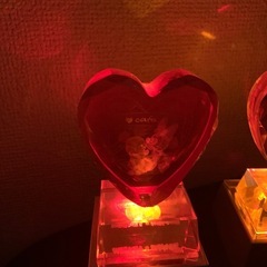 ディズニー クリスタルアート ハート 置物の画像