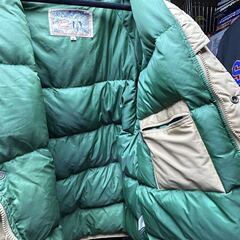 SAUCY ダウンジャケット マウンテンパーカー Mサイズ ベージュ系 ヴィンテージ レトロアウトドア 古着 中綿ジャケット アウター 冬物の画像