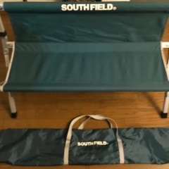 SOUTH FIELD  フォールディングチェア　ベンチ　背もたれ付き　美品　サウスフィールド　アウトドア　キャンプ用品　椅子の画像
