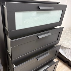IKEA BRIMNES ブリムネス 4段 チェスト ブラックの画像