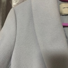 薄い水色ロングコートの画像