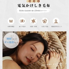 電気毛布 掛け敷き 電磁波カットの画像
