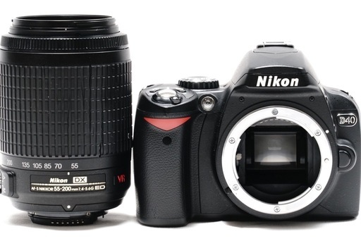 手ぶれ補正付き✨Nikon D40 レンズセット✨スマホ転送　55-200mm VR ぼうえん望遠レンズ