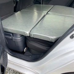 プリウス50系後期 車中泊フラットマット 8パーツ／硬めのチップウレタン60mm・自作の画像