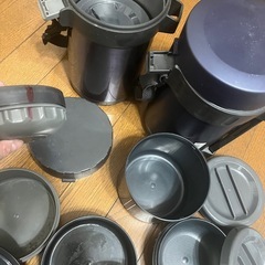 保温弁当箱 グレー パープル 2個セットの画像