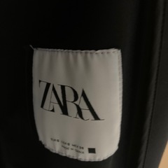 【美品】ZARA スエード風ロングコート ブラック シンプル 上品デザイン の画像