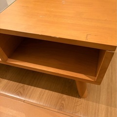 ローテーブル　ガラス➕木製の画像