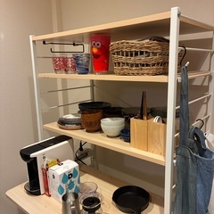 【取引確定】【もらってください】キッチンラック　ゴミ箱上ラック　レンジ台の画像