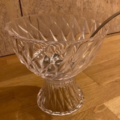 フルーツポンチ　ボウル　台座とレードル付きの画像