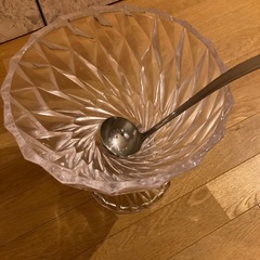 フルーツポンチ　ボウル　台座とレードル付きの画像